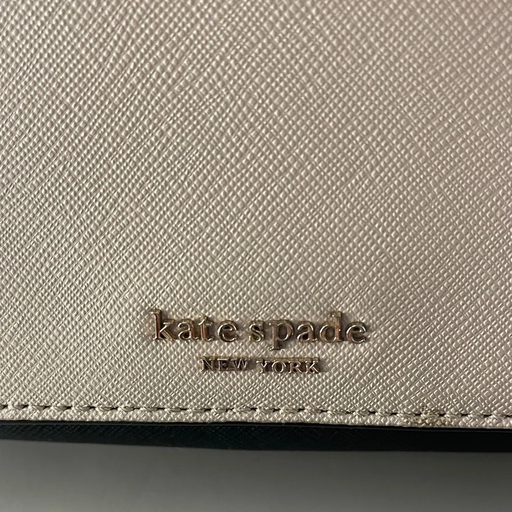 Kate Spade Taupe and Black Crossbody Bag Classic Design Kate Spade